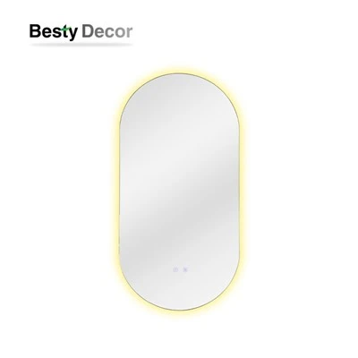Ovalt LED baderomsspeil